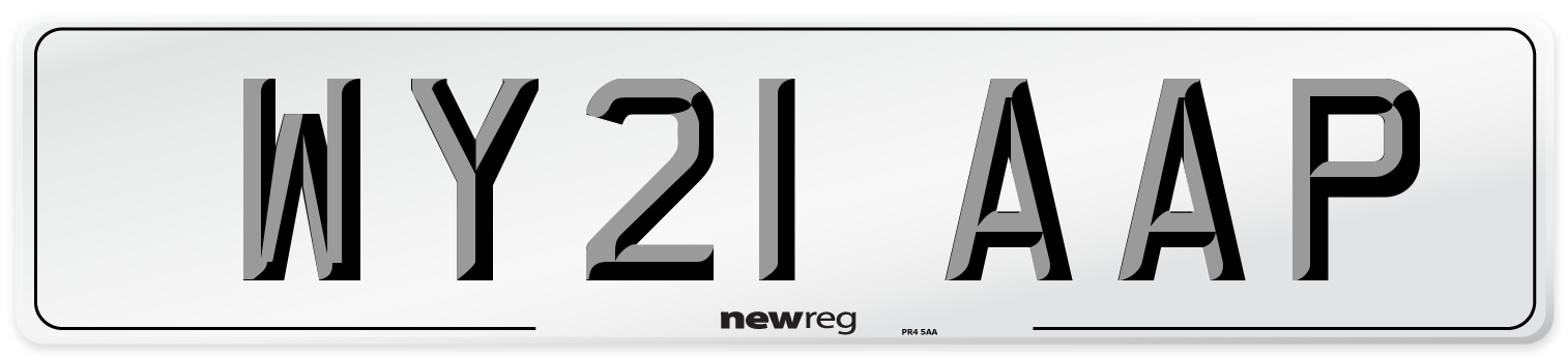 WY21 AAP Number Plate from New Reg